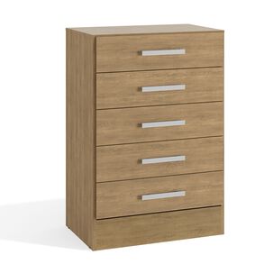 Cómoda Yardas Carla Nogal 5 Cajones Cómoda Yardas Carla Nogal 5 Cajones